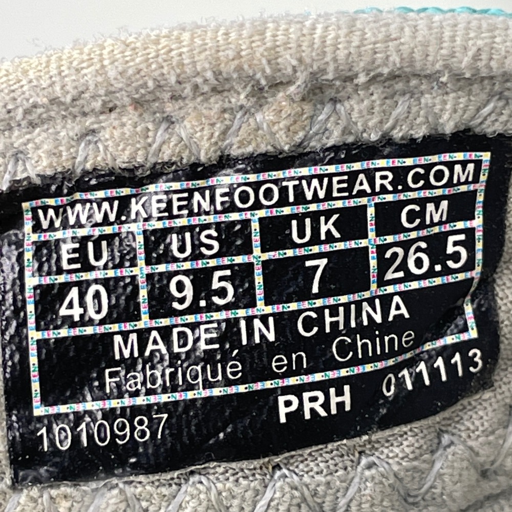 Keen Bali Teal Blue Grey Slide Sandals Womens 9.5 Lichen Water Toe Guard 1010987 - Picture 8 of 8